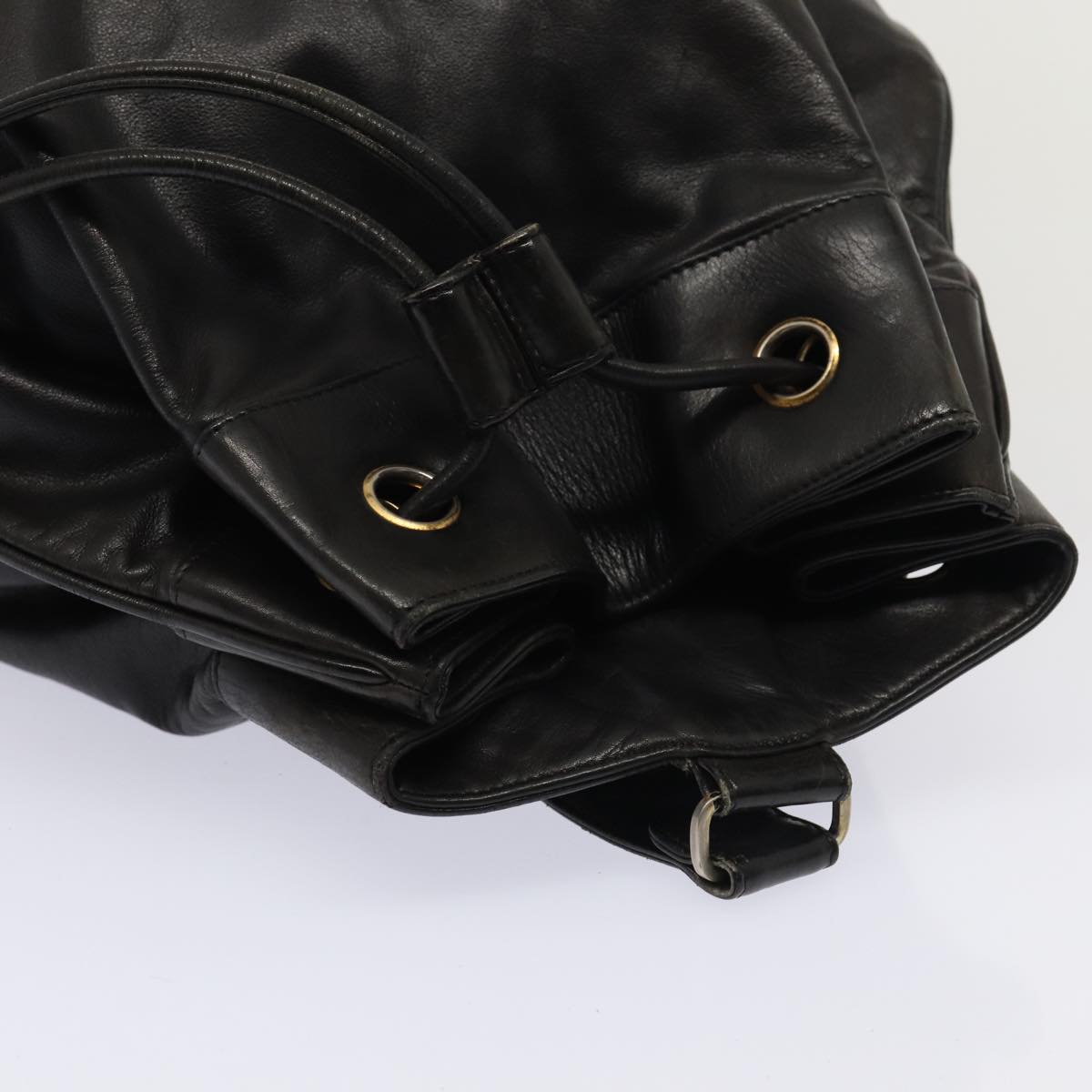 CHANEL COCO Mark Purse Shoulder Bag Lamb Skin Black CC bs16571