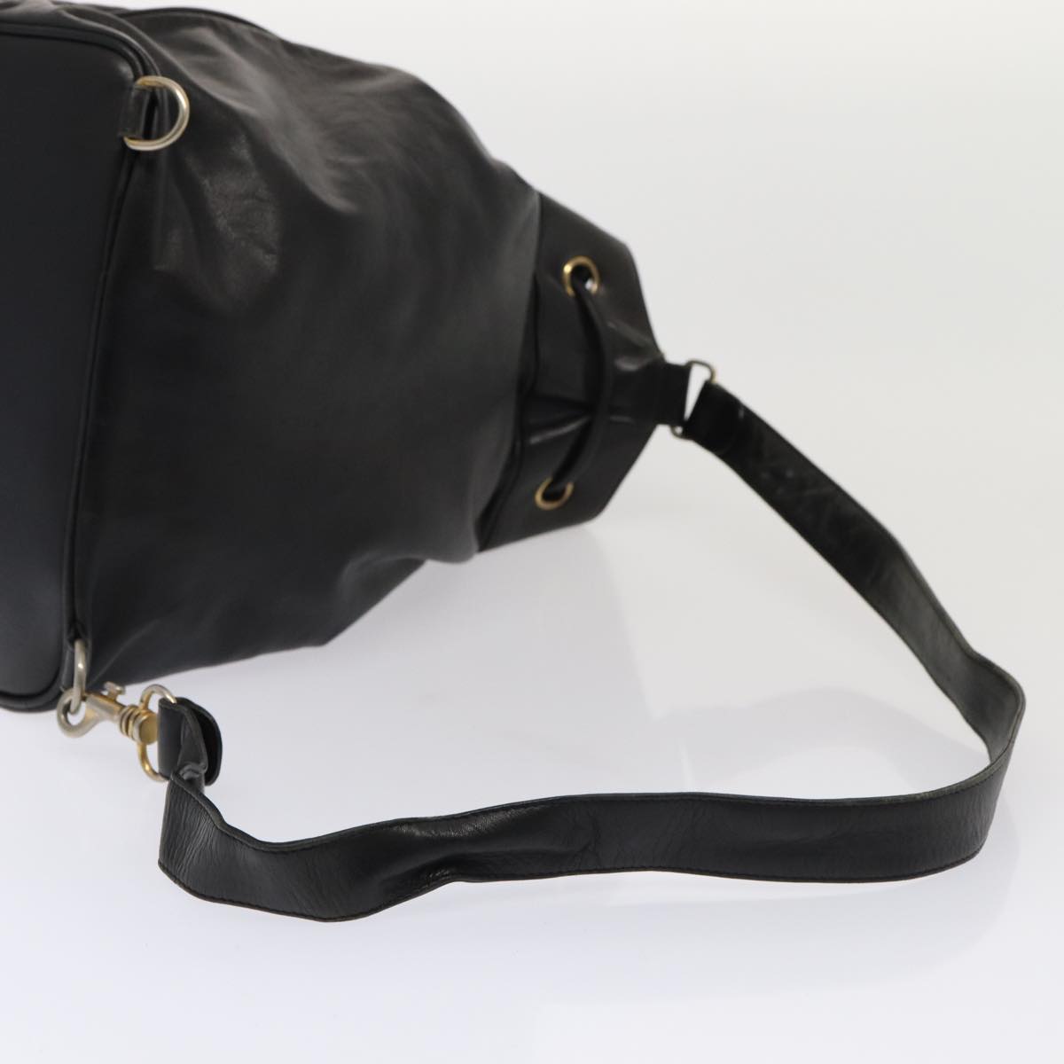 CHANEL COCO Mark Purse Shoulder Bag Lamb Skin Black CC bs16571