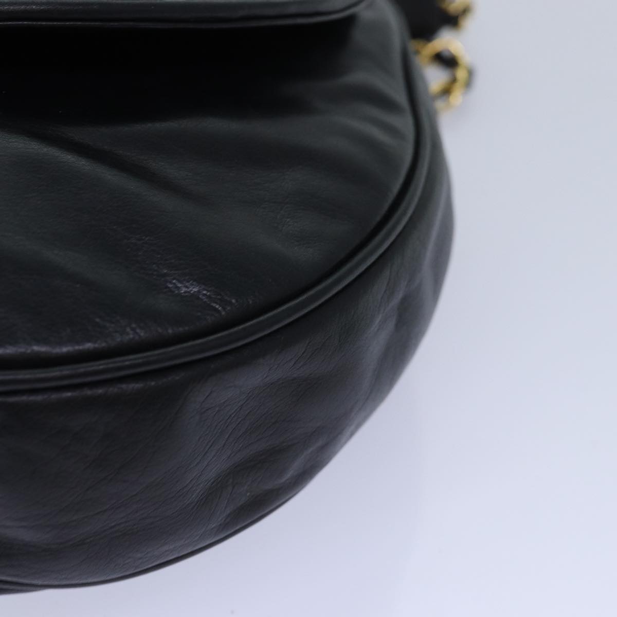 CHANEL Matelasse Chain Shoulder Bag Lamb Skin Black CC bs16595