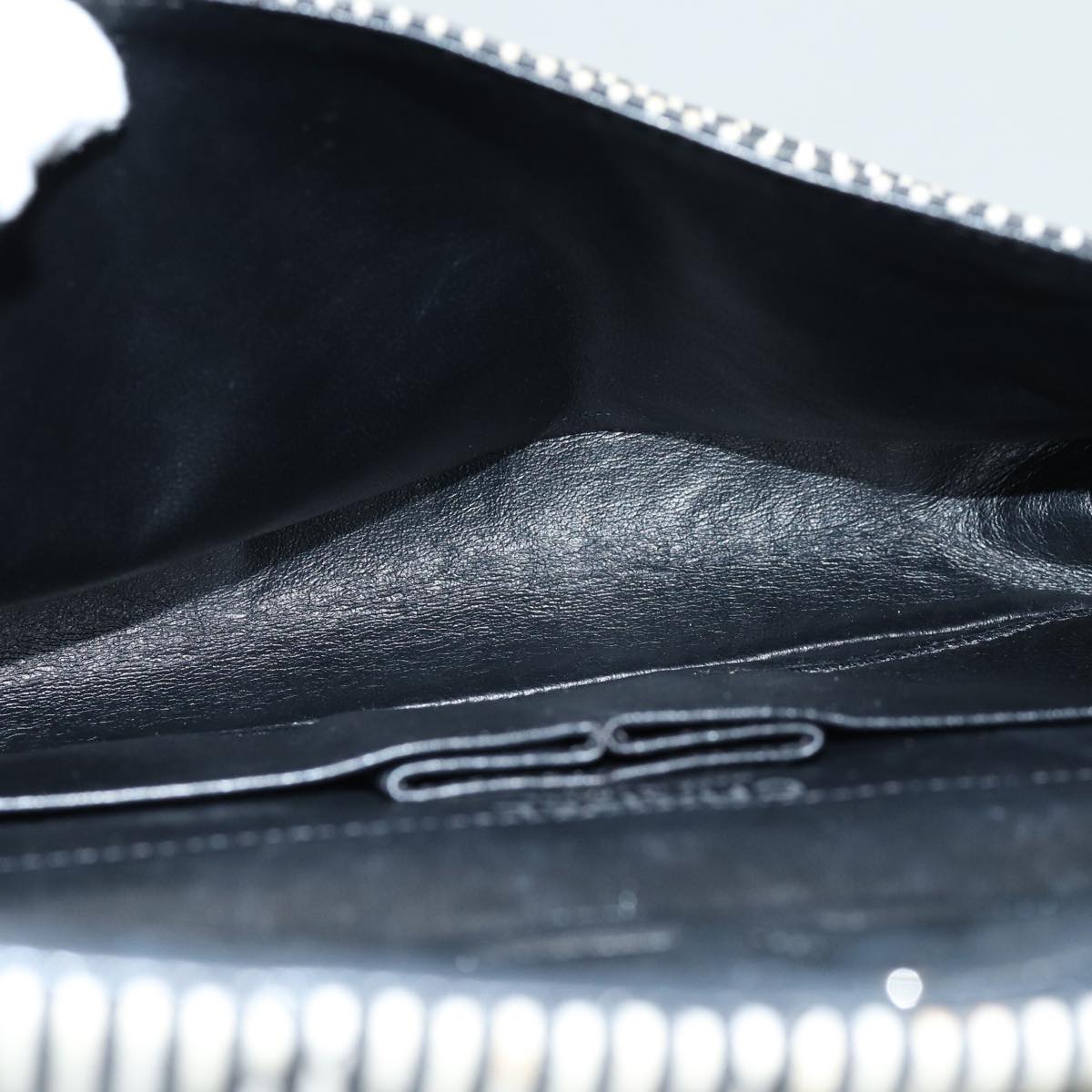CHANEL Matelasse Turn Lock Chain Hand Bag Canvas Black Silver CC bs16629