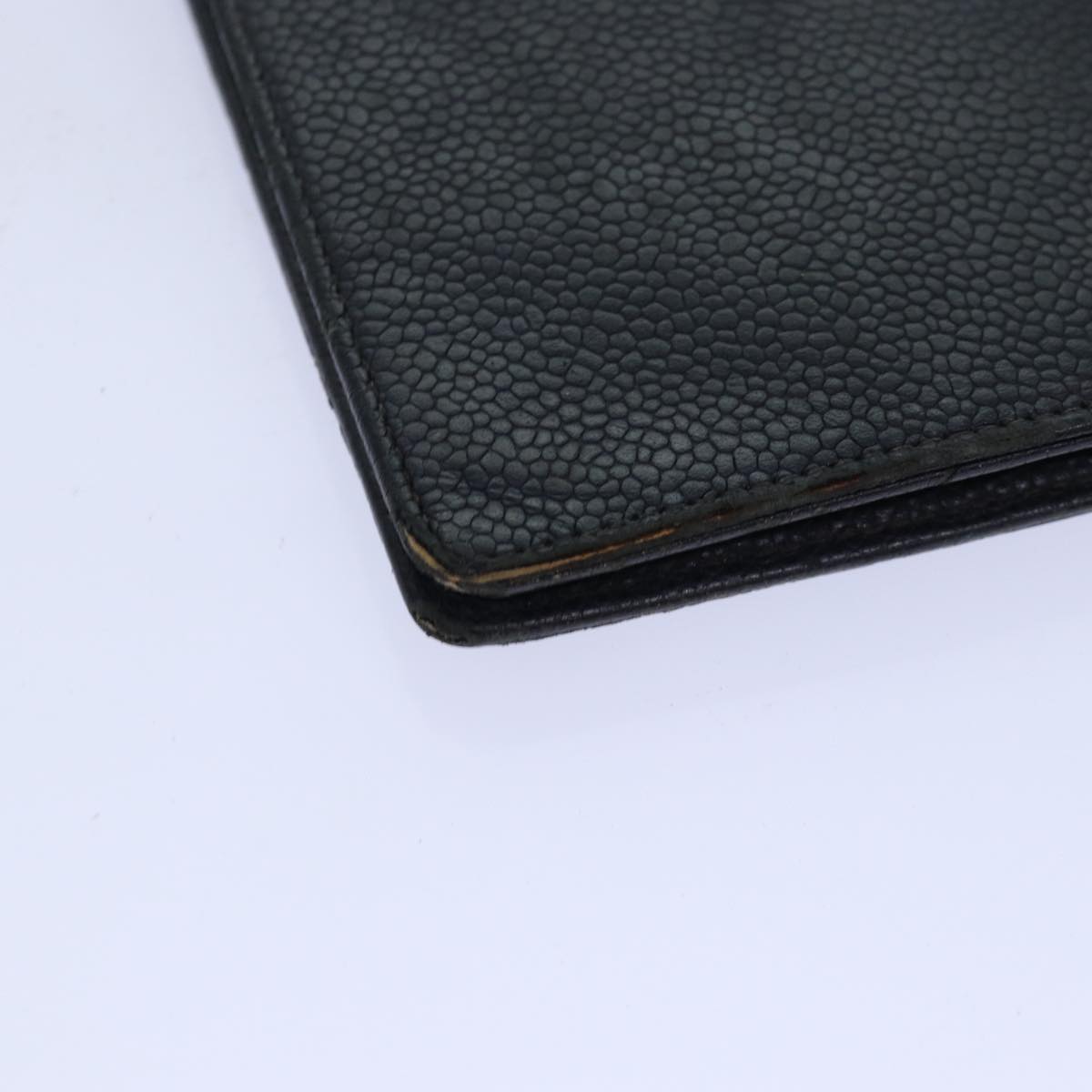 CHANEL COCO Mark Note Cover Caviar Skin Black CC bs16686