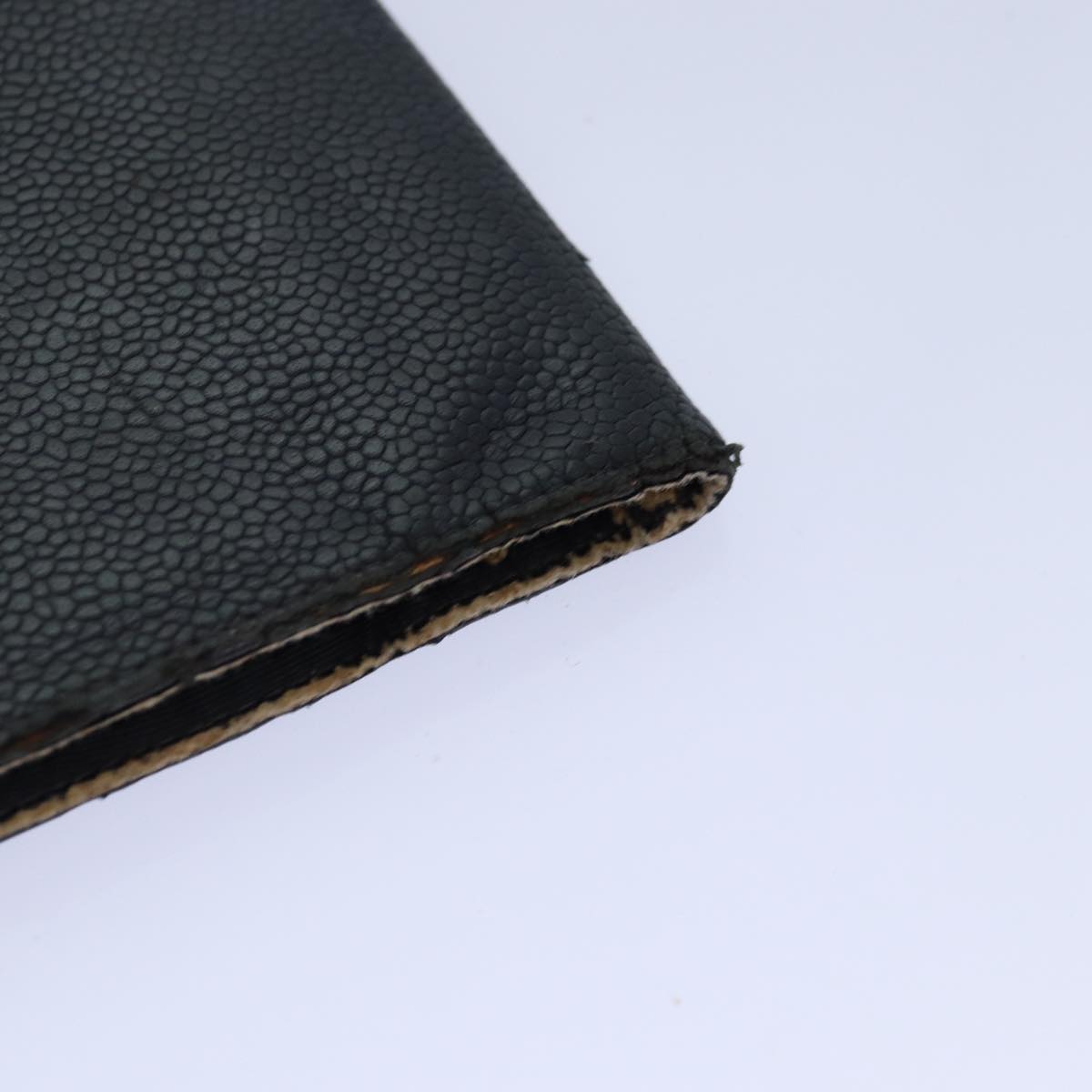 CHANEL COCO Mark Note Cover Caviar Skin Black CC bs16686