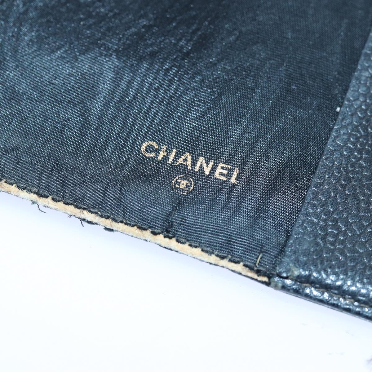 CHANEL COCO Mark Note Cover Caviar Skin Black CC bs16686