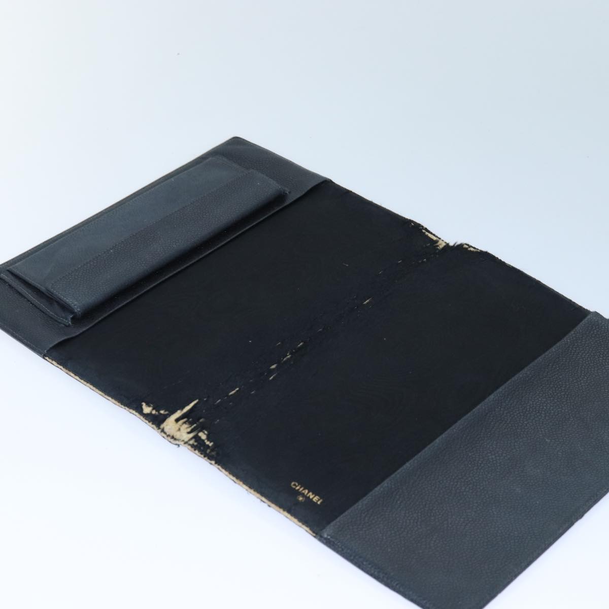 CHANEL COCO Mark Note Cover Caviar Skin Black CC bs16686