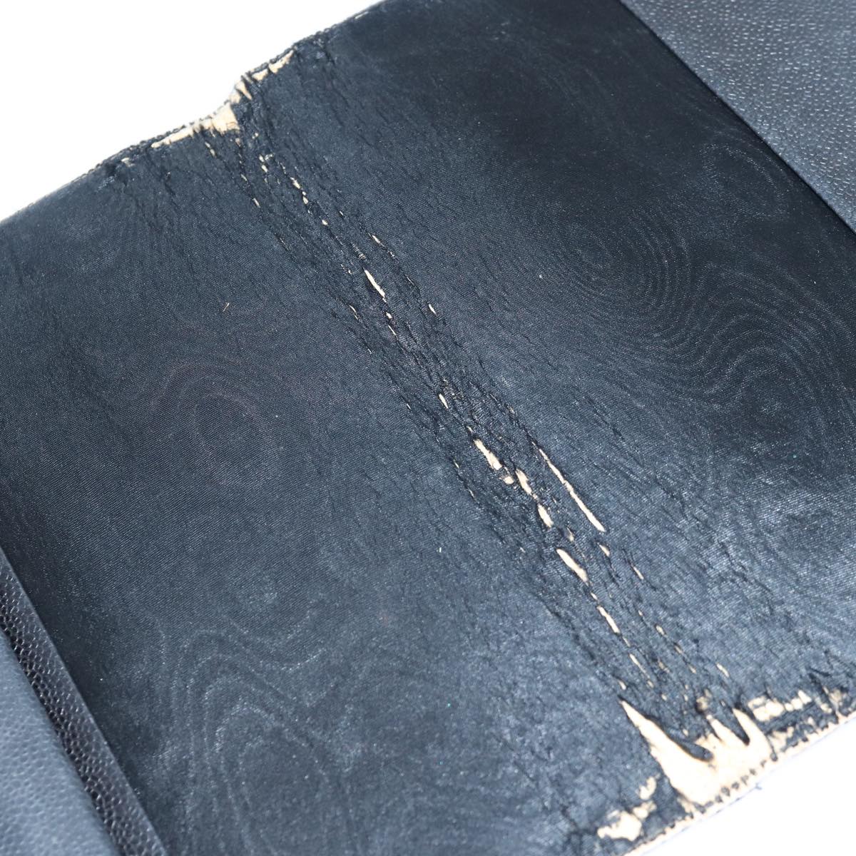CHANEL COCO Mark Note Cover Caviar Skin Black CC bs16686