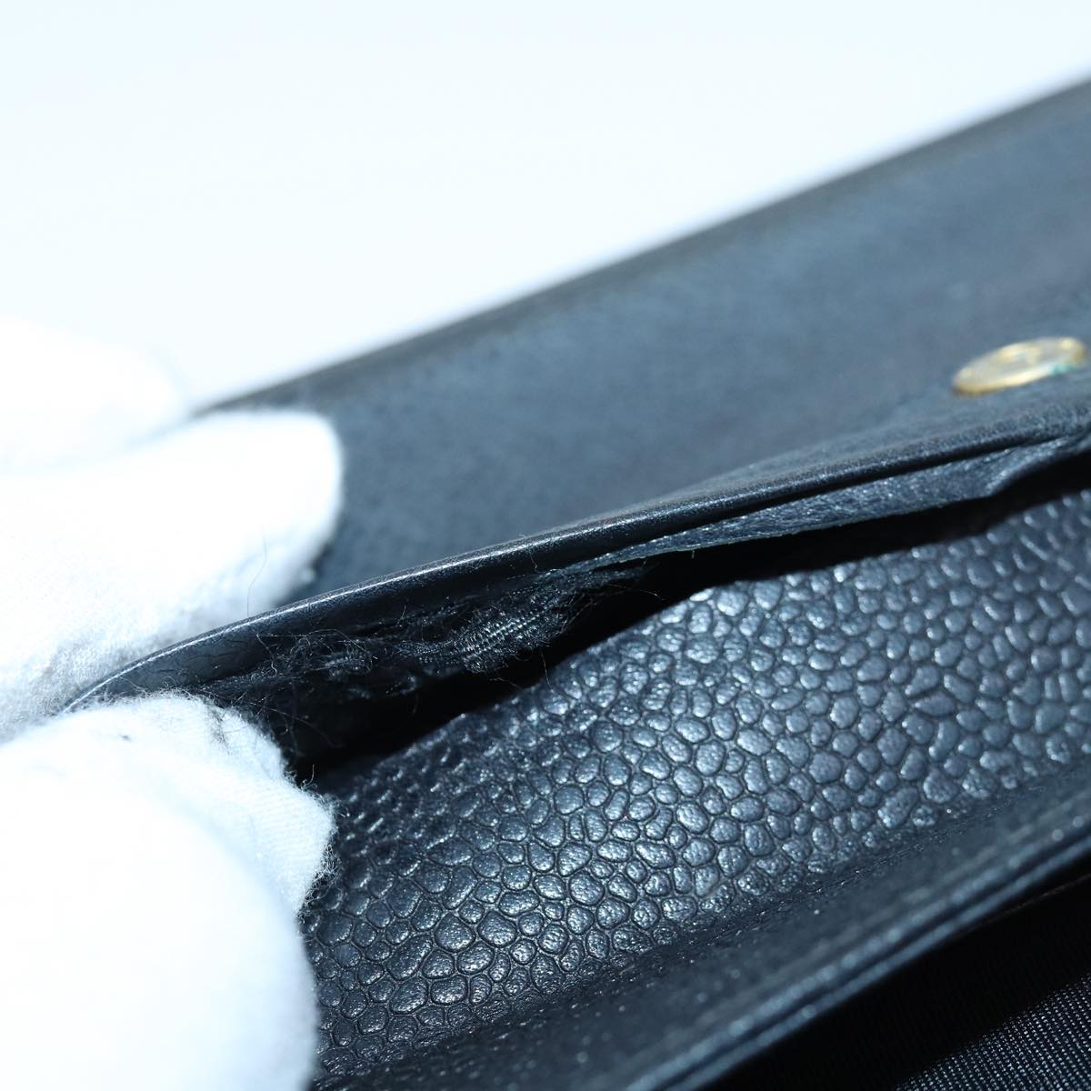 CHANEL COCO Mark Note Cover Caviar Skin Black CC bs16686