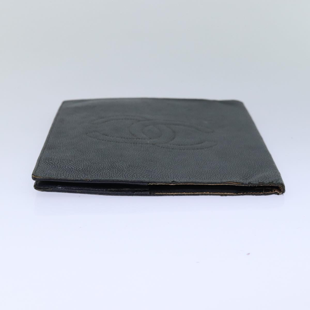 CHANEL COCO Mark Note Cover Caviar Skin Black CC bs16686
