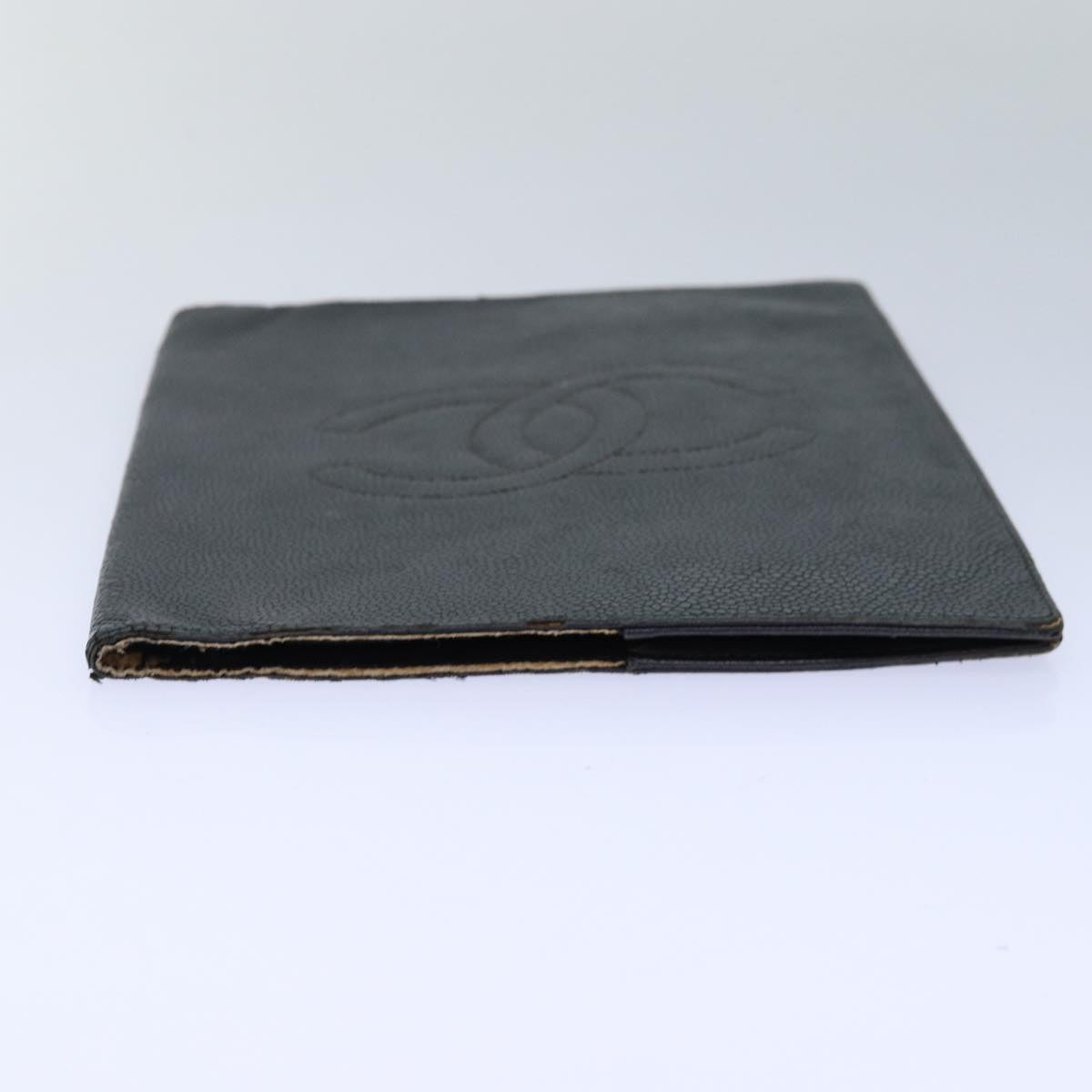 CHANEL COCO Mark Note Cover Caviar Skin Black CC bs16686