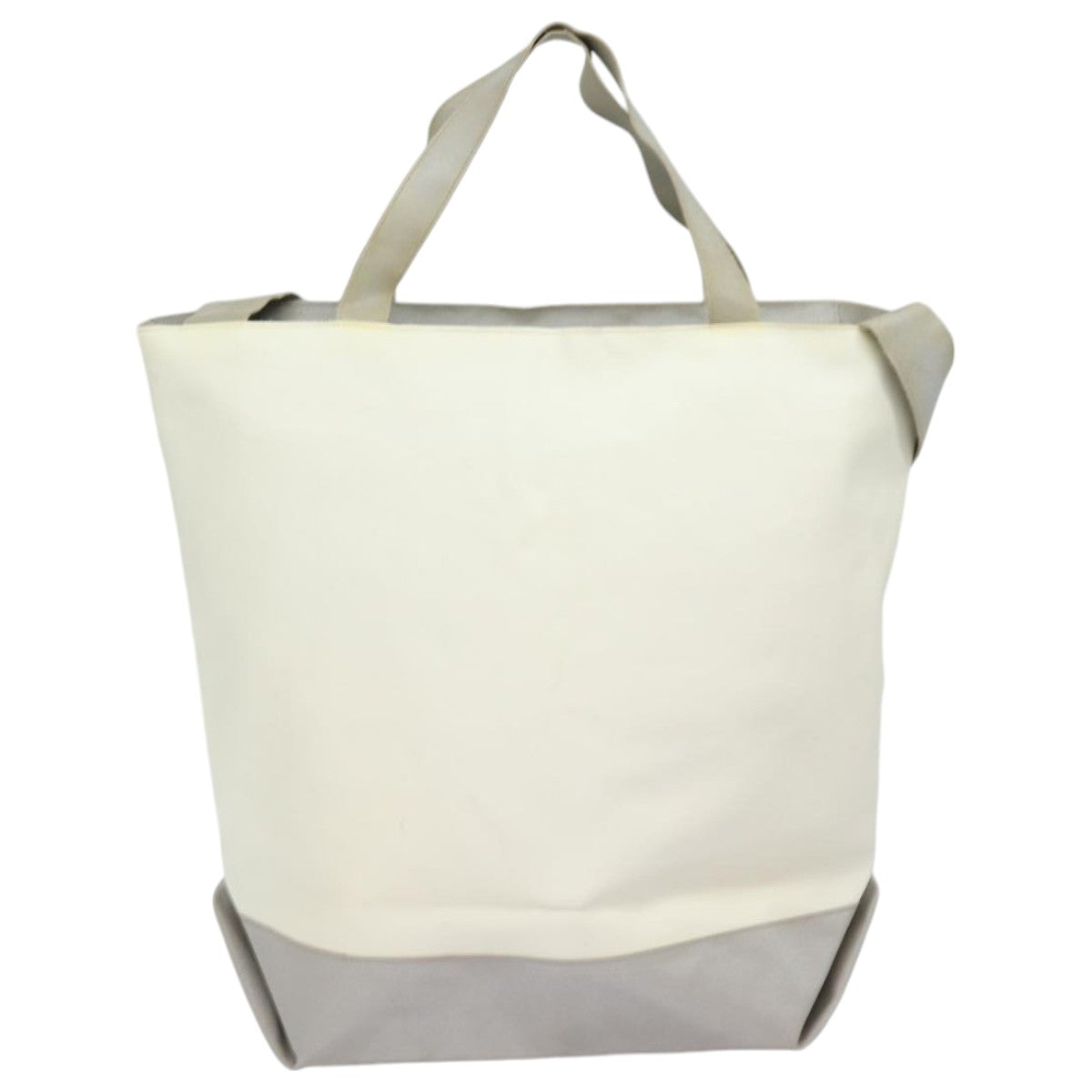 CHANEL Tote Bag Leather 2way White Silver CC bs16701
