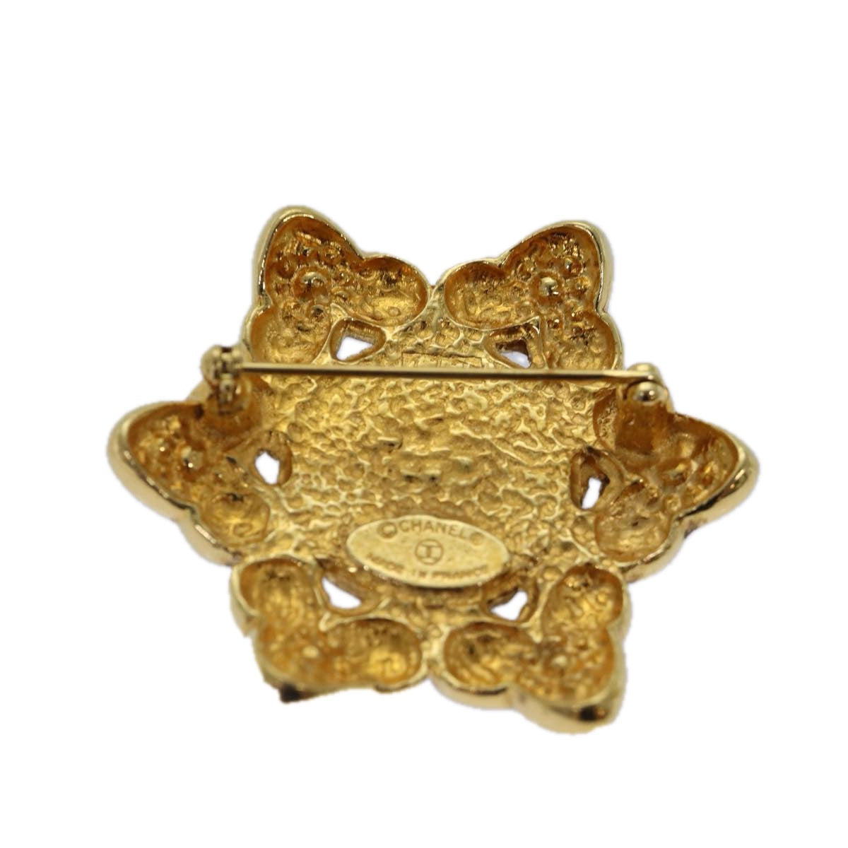 CHANEL Brooch Metal Gold Tone CC bs17053