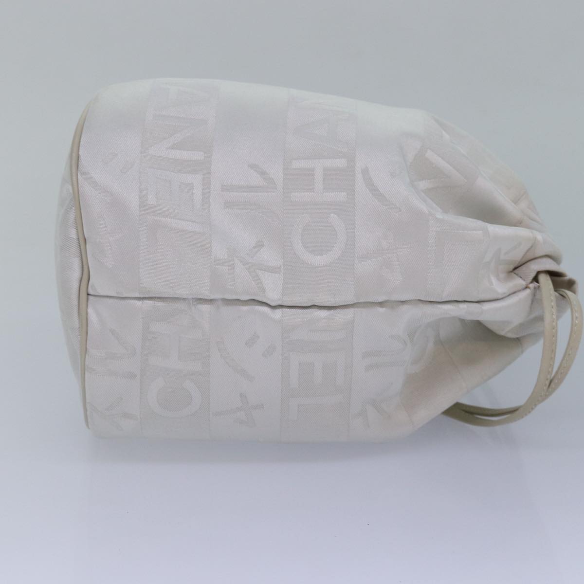 CHANEL Purse Pouch Canvas White CC bs17327