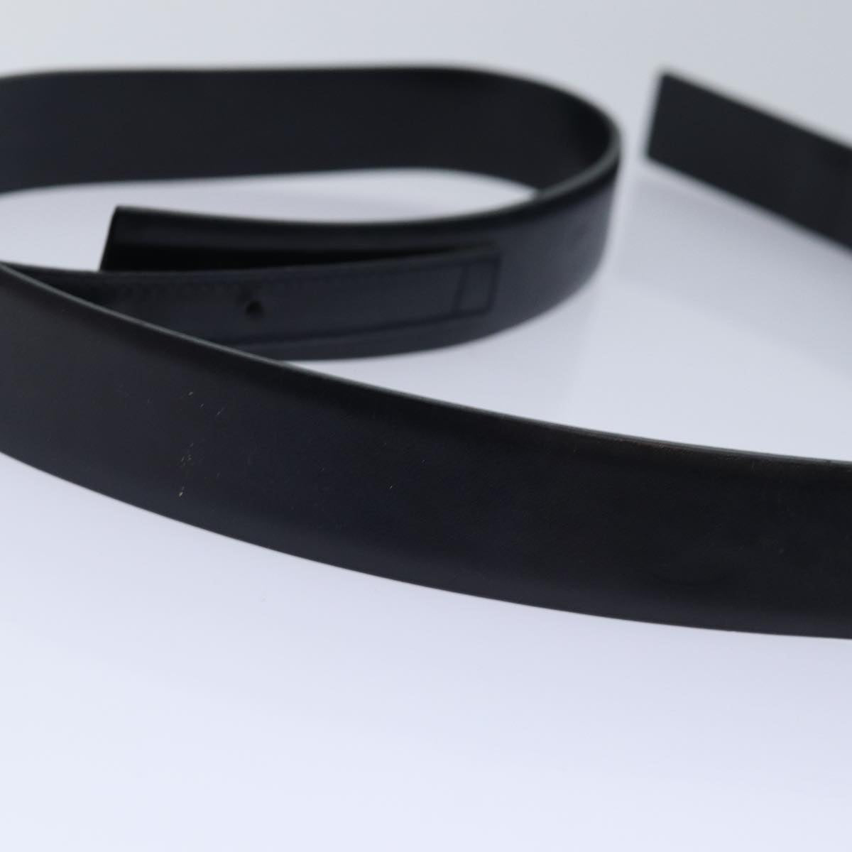 CHANEL Belt Leather 40 Black CC bs17331