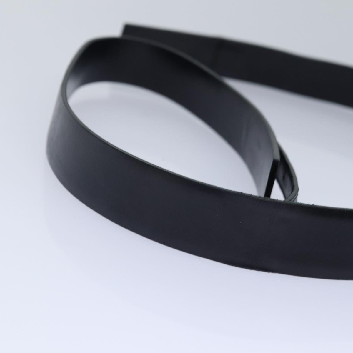 CHANEL Belt Leather 40 Black CC bs17331
