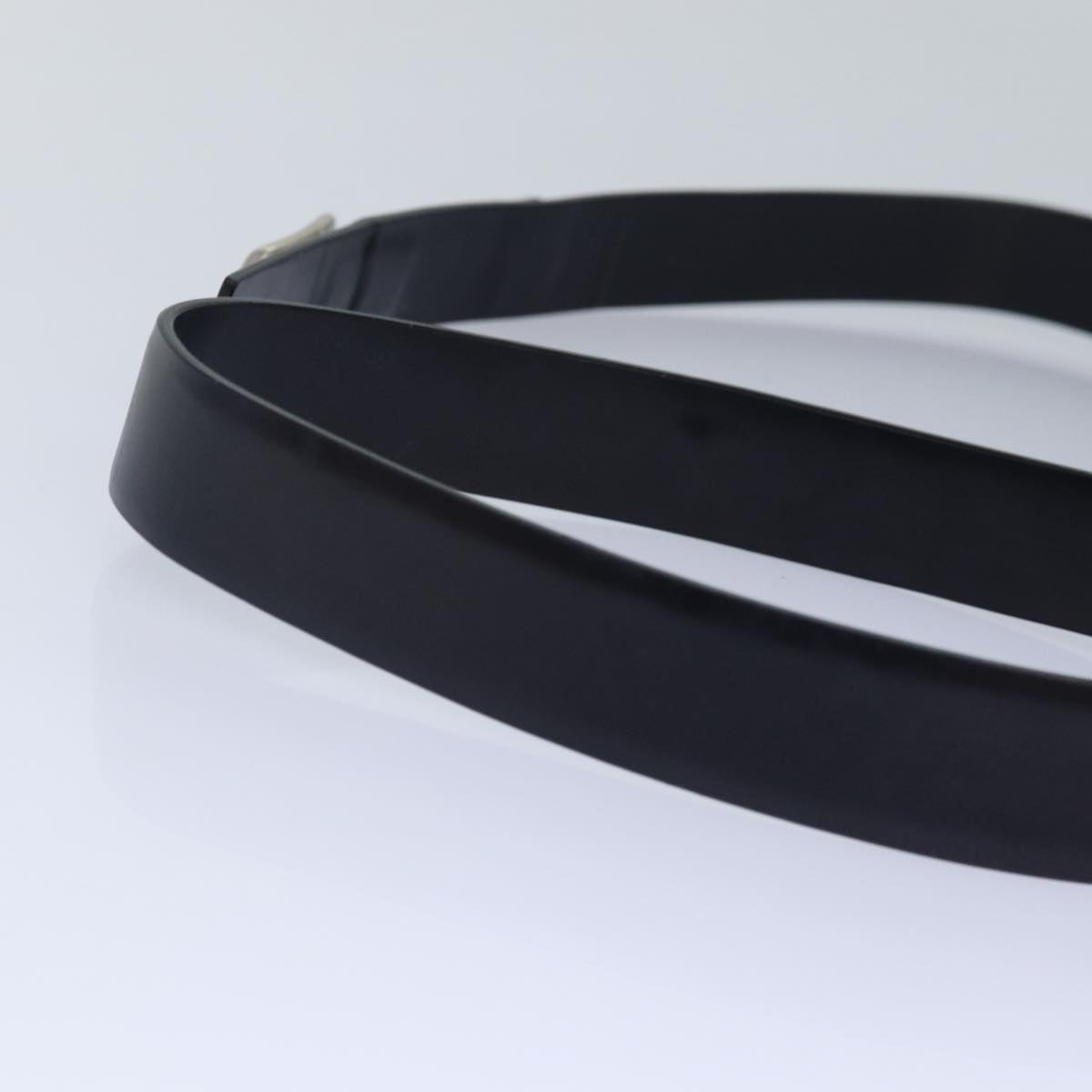 CHANEL Belt Leather 40 Black CC bs17331