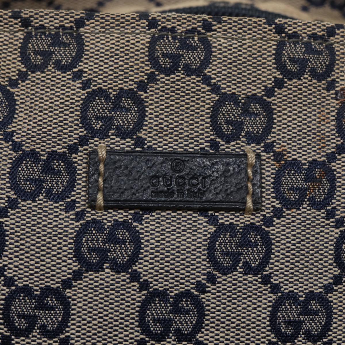 GUCCI GG Canvas Sherry Line Tote Bag Red Navy Silver 131228 bs17358