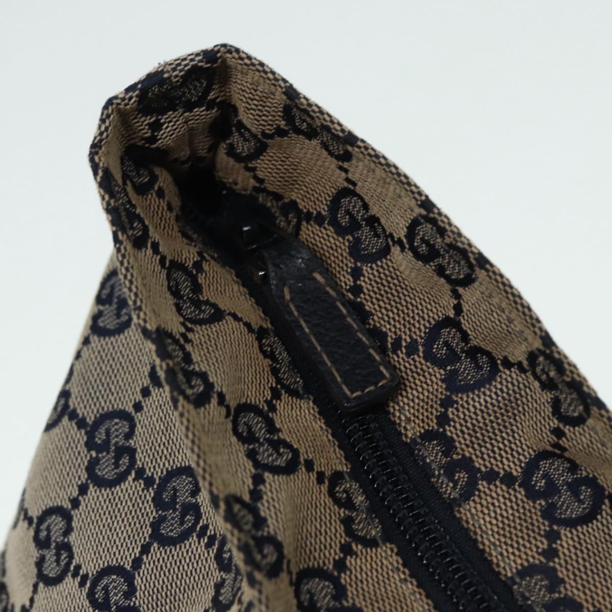 GUCCI GG Canvas Sherry Line Tote Bag Red Navy Silver 131228 bs17358