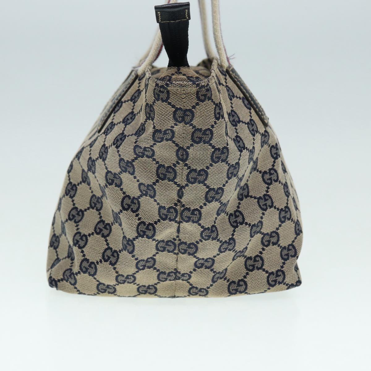 GUCCI GG Canvas Sherry Line Tote Bag Red Navy Silver 131228 bs17358