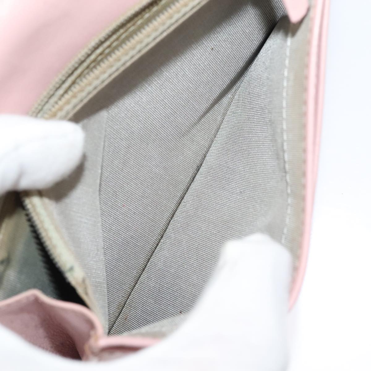 CHANEL Wallet Caviar Skin Pink Silver CC bs17427