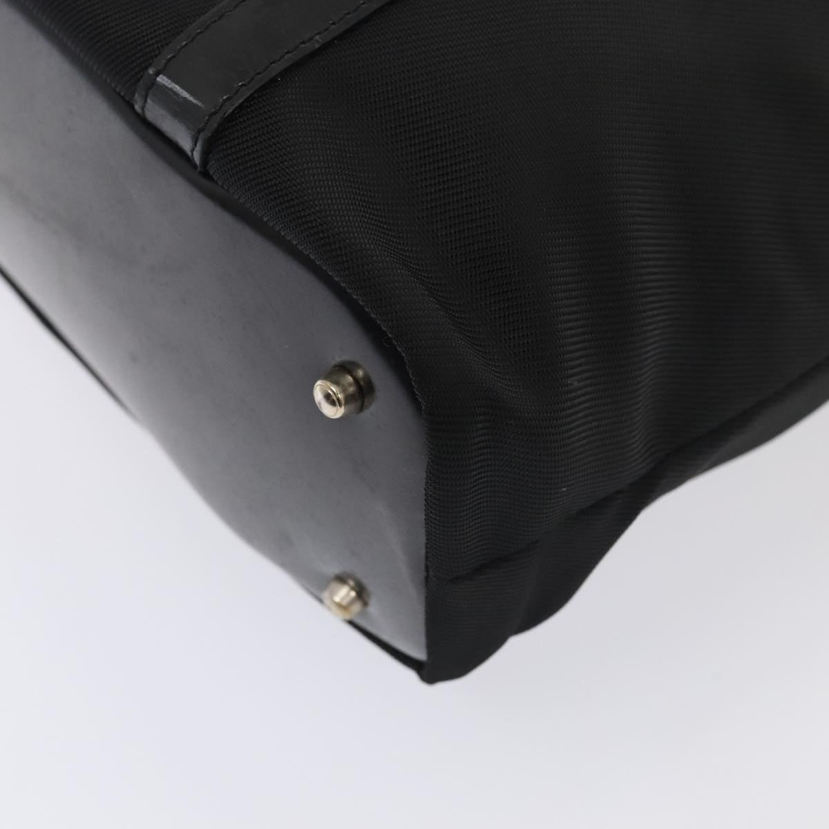 GUCCI Bamboo Hand Bag Nylon Black Gold 000 3754 0508 bs17437