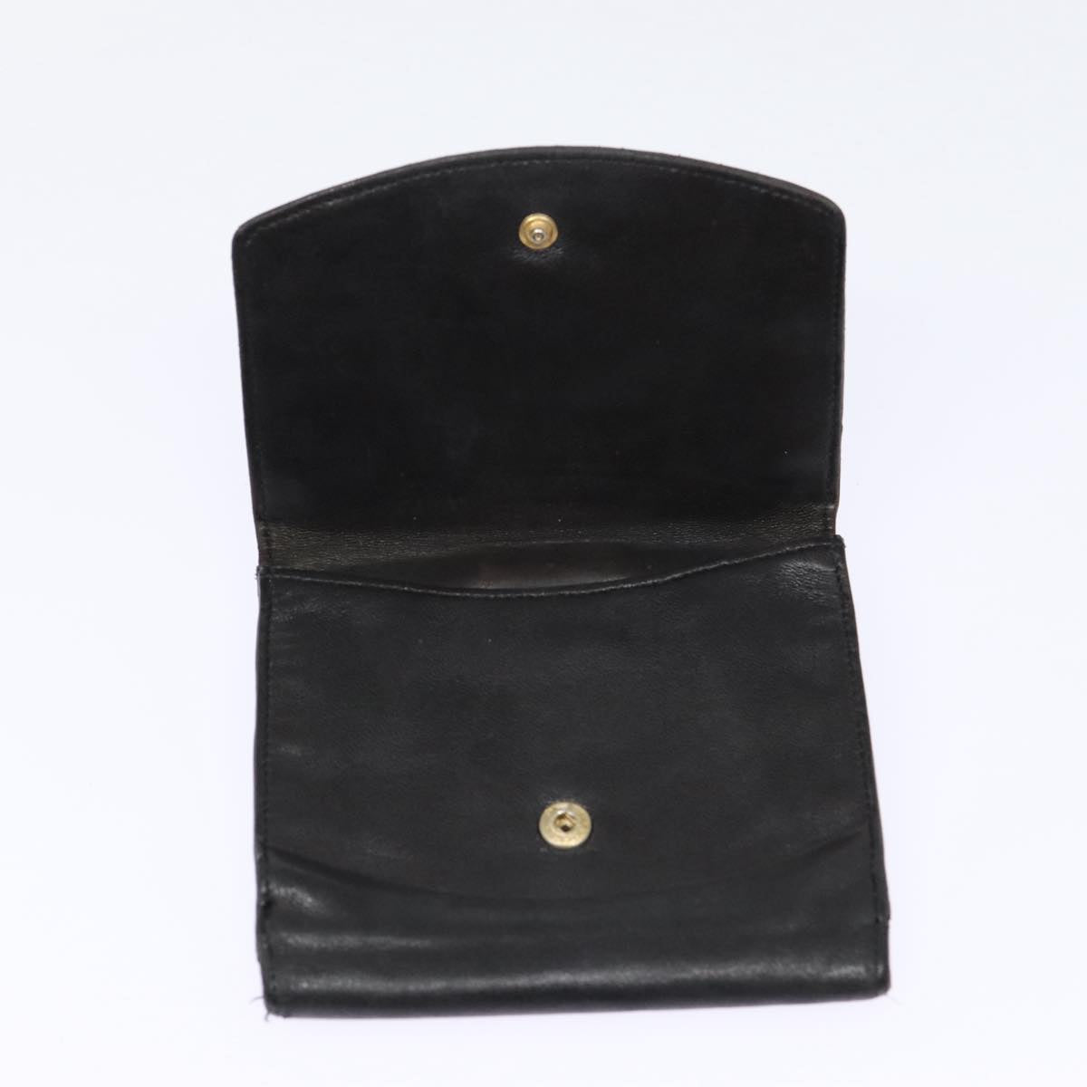 CHANEL Wallet Leather Black Gold CC bs17493