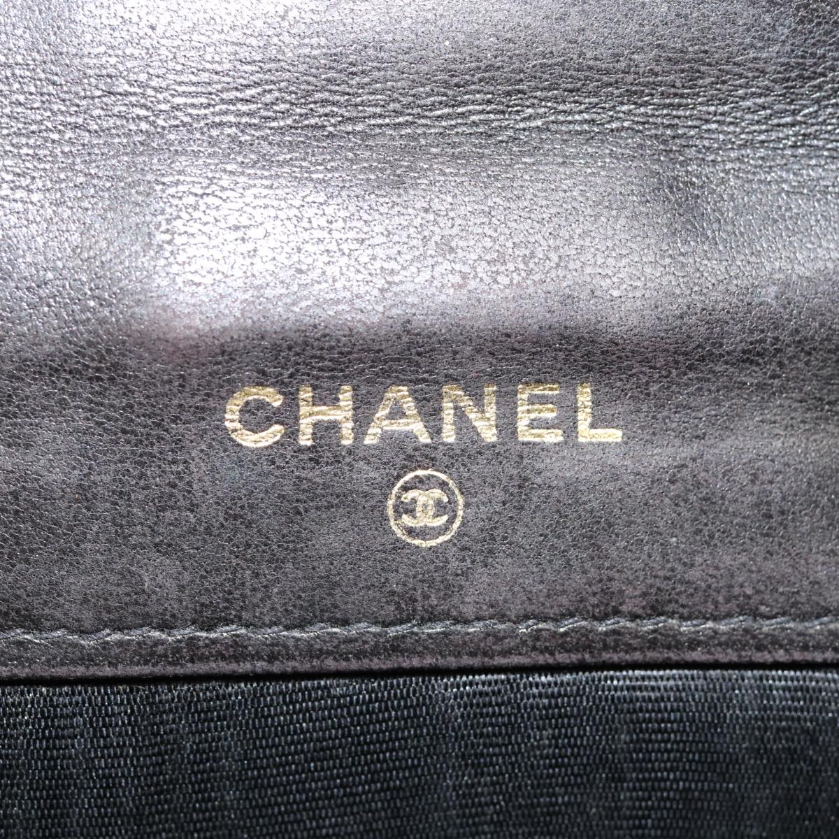 CHANEL Wallet Leather Black Gold CC bs17493