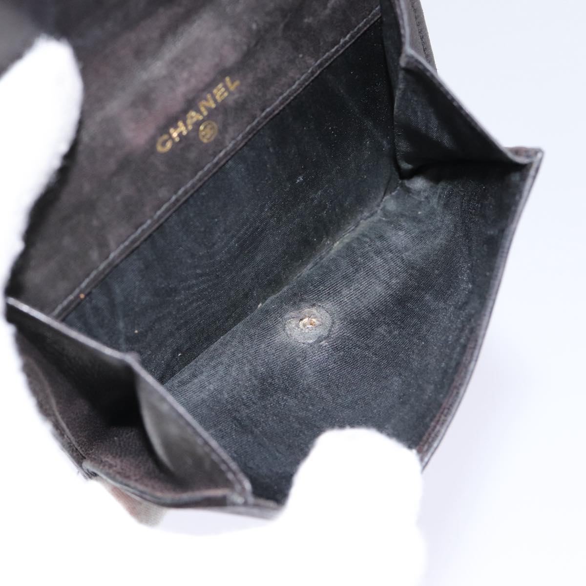 CHANEL Wallet Leather Black Gold CC bs17493