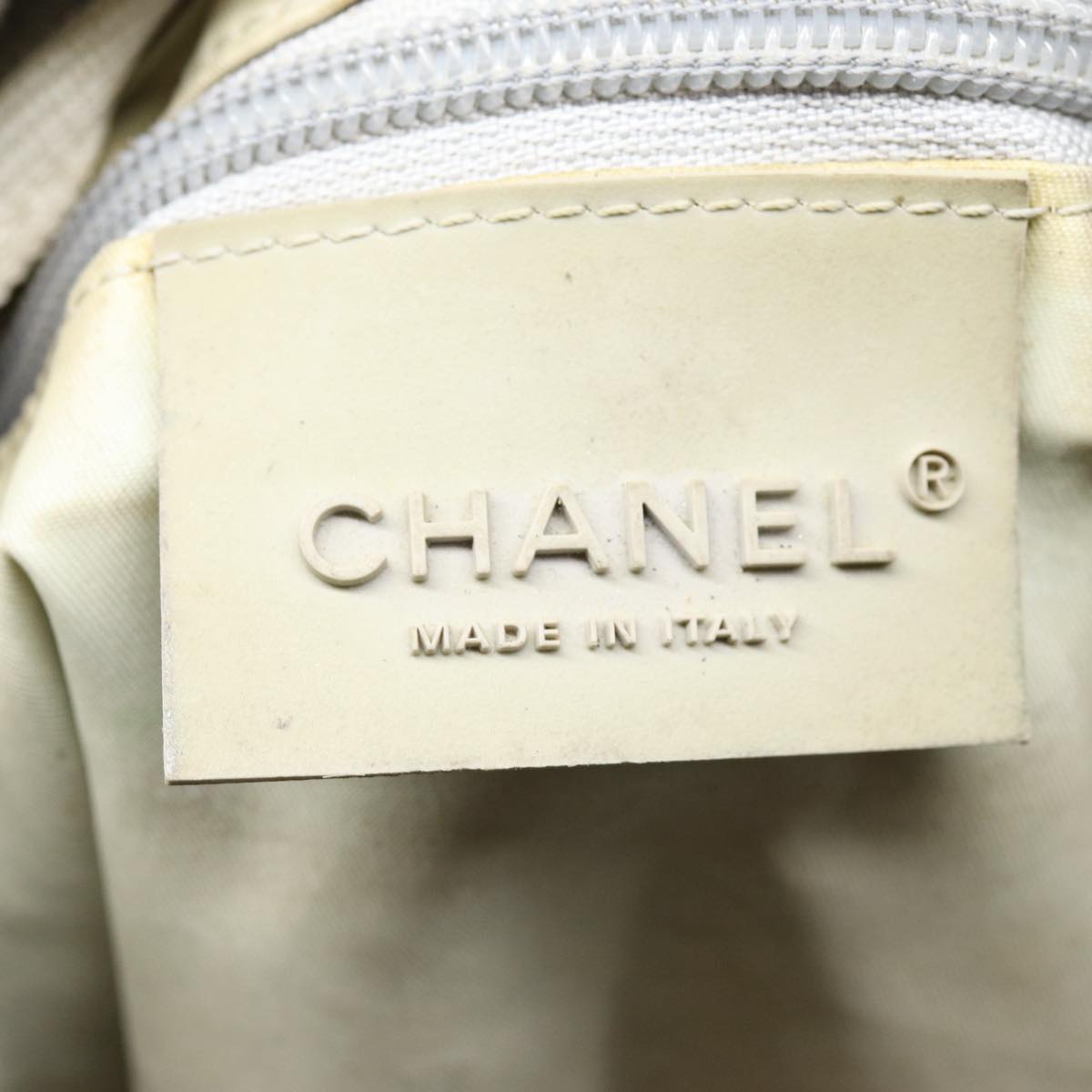 CHANEL Sports Tote Bag Nylon Gray Silver CC bs17659