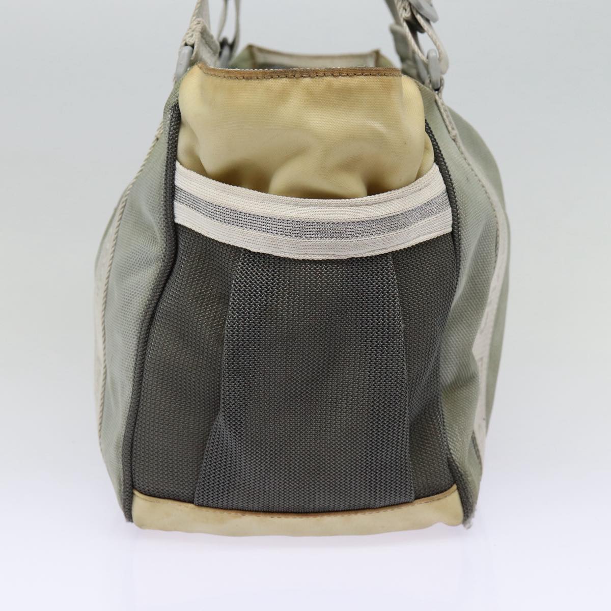 CHANEL Sports Tote Bag Nylon Gray Silver CC bs17659