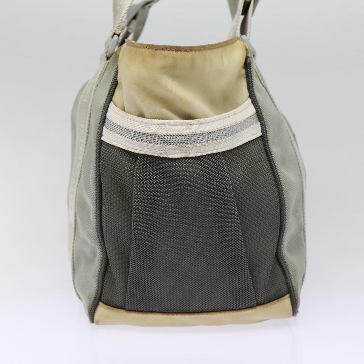 CHANEL Sports Tote Bag Nylon Gray Silver CC bs17659