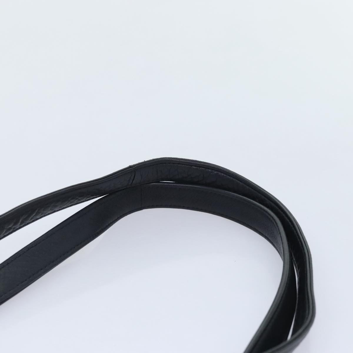 CHANEL Shoulder Bag Leather Black CC bs18212