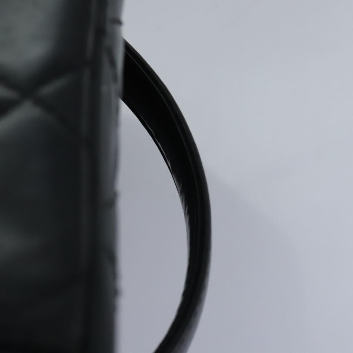 CHANEL Matelasse Vanity Cosmetic Pouch Patent leather Black Gold CC bs18324
