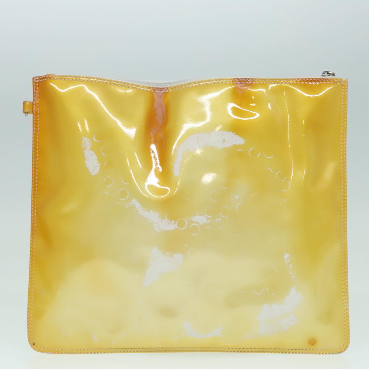 CHANEL COCO Mark Hand Bag Patent leather Yellow CC bs18402