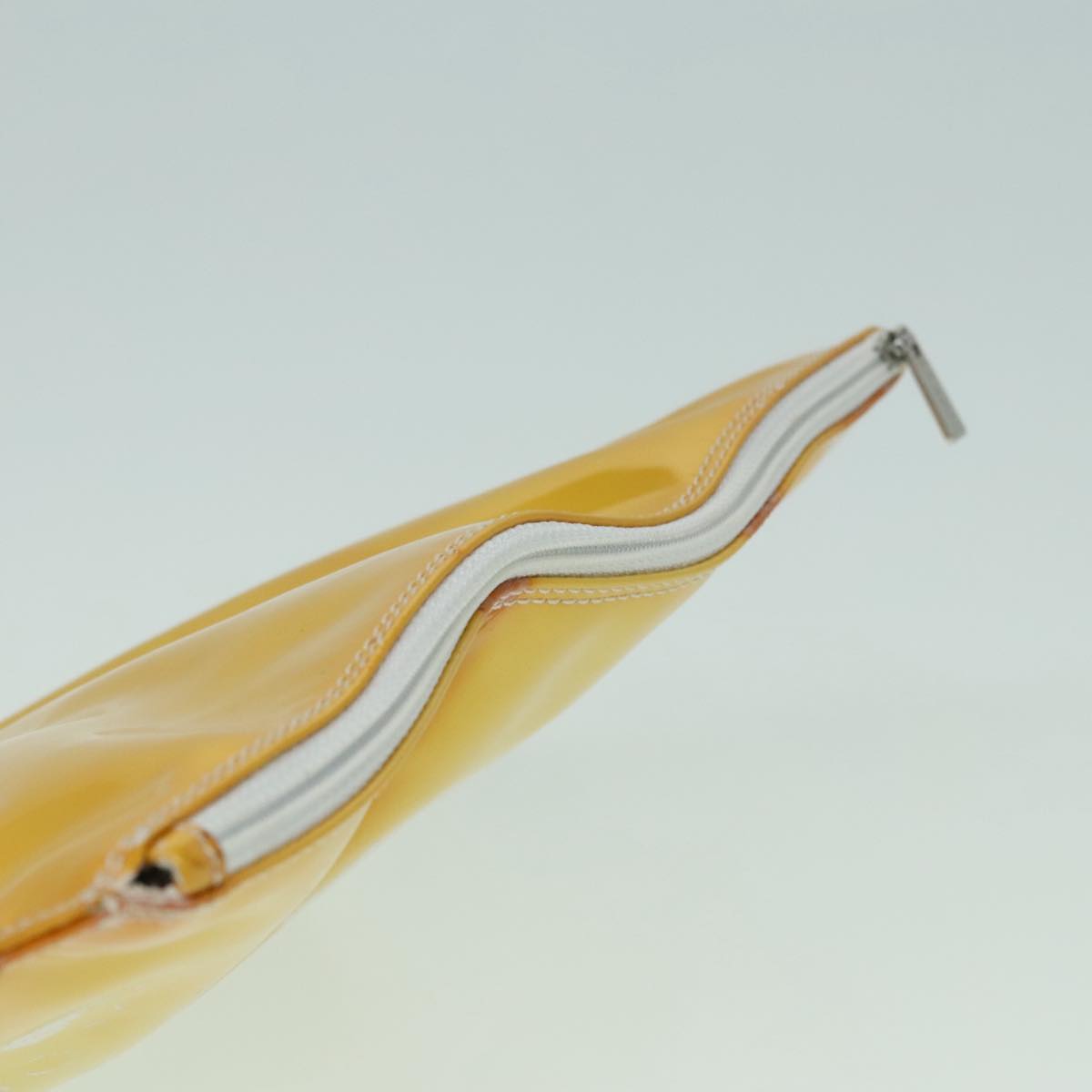 CHANEL COCO Mark Hand Bag Patent leather Yellow CC bs18402