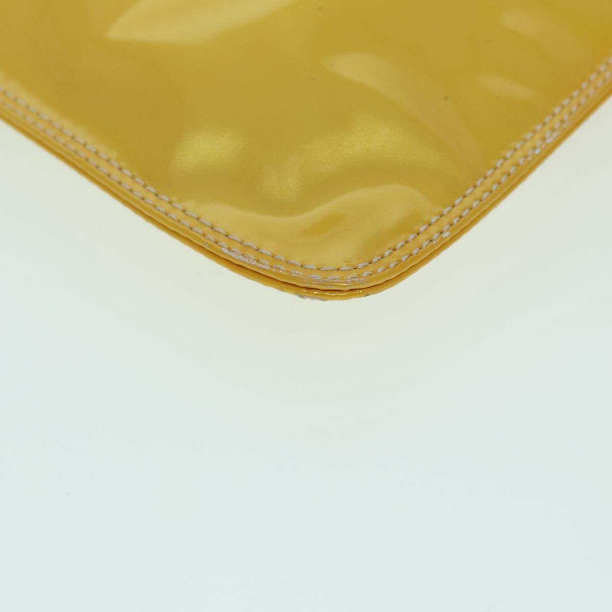 CHANEL COCO Mark Hand Bag Patent leather Yellow CC bs18402