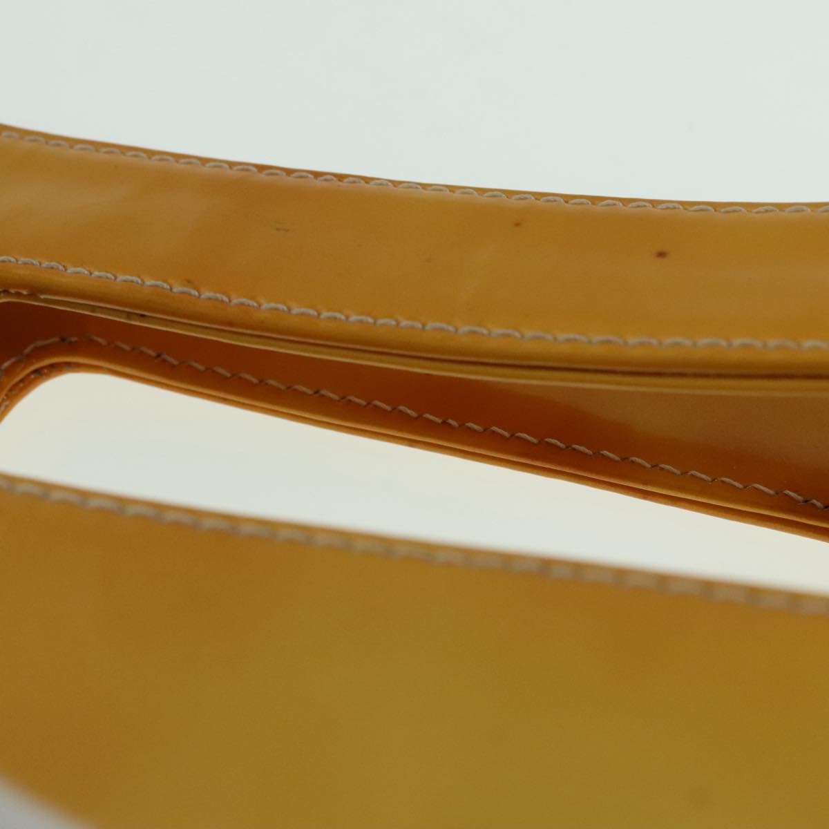 CHANEL COCO Mark Hand Bag Patent leather Yellow CC bs18402