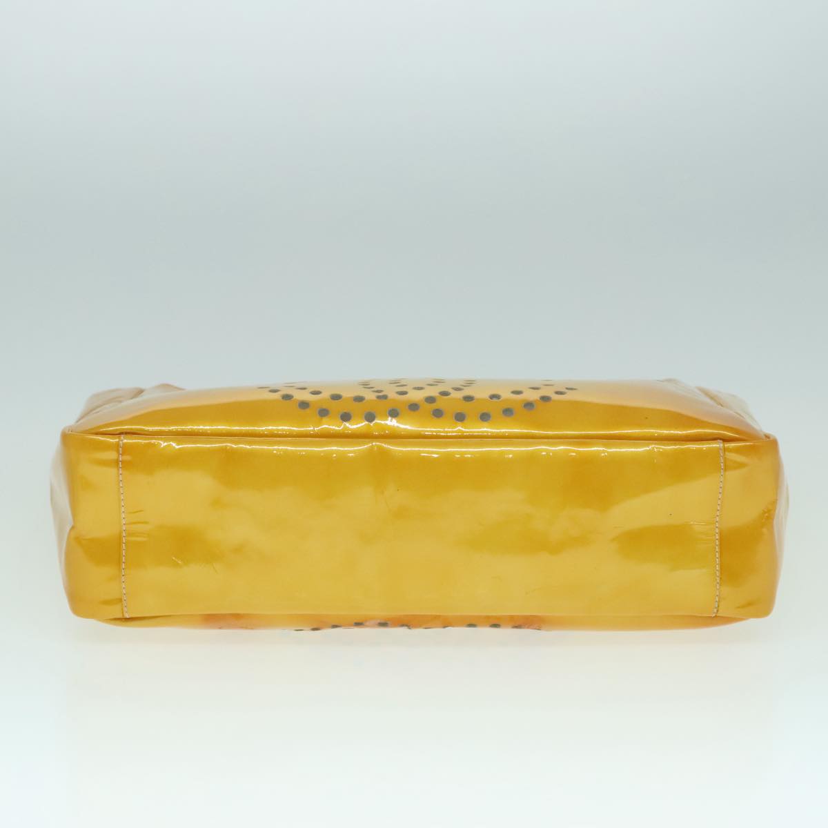 CHANEL COCO Mark Hand Bag Patent leather Yellow CC bs18402