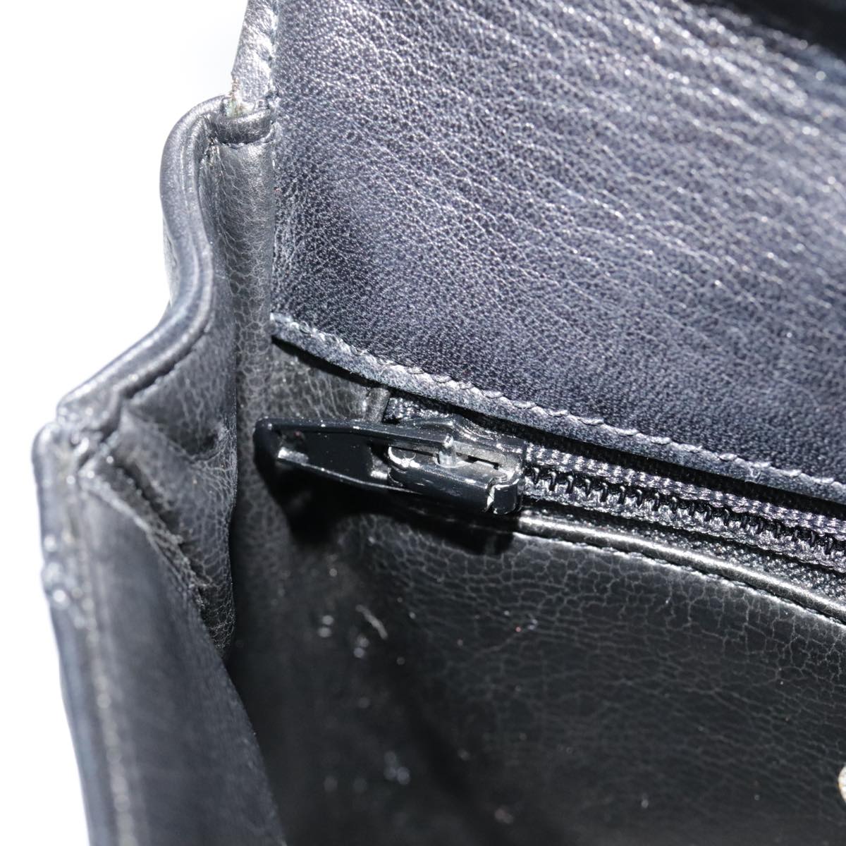 CHANEL Bicolore Chain Waist bag Leather Black Gold CC bs18454