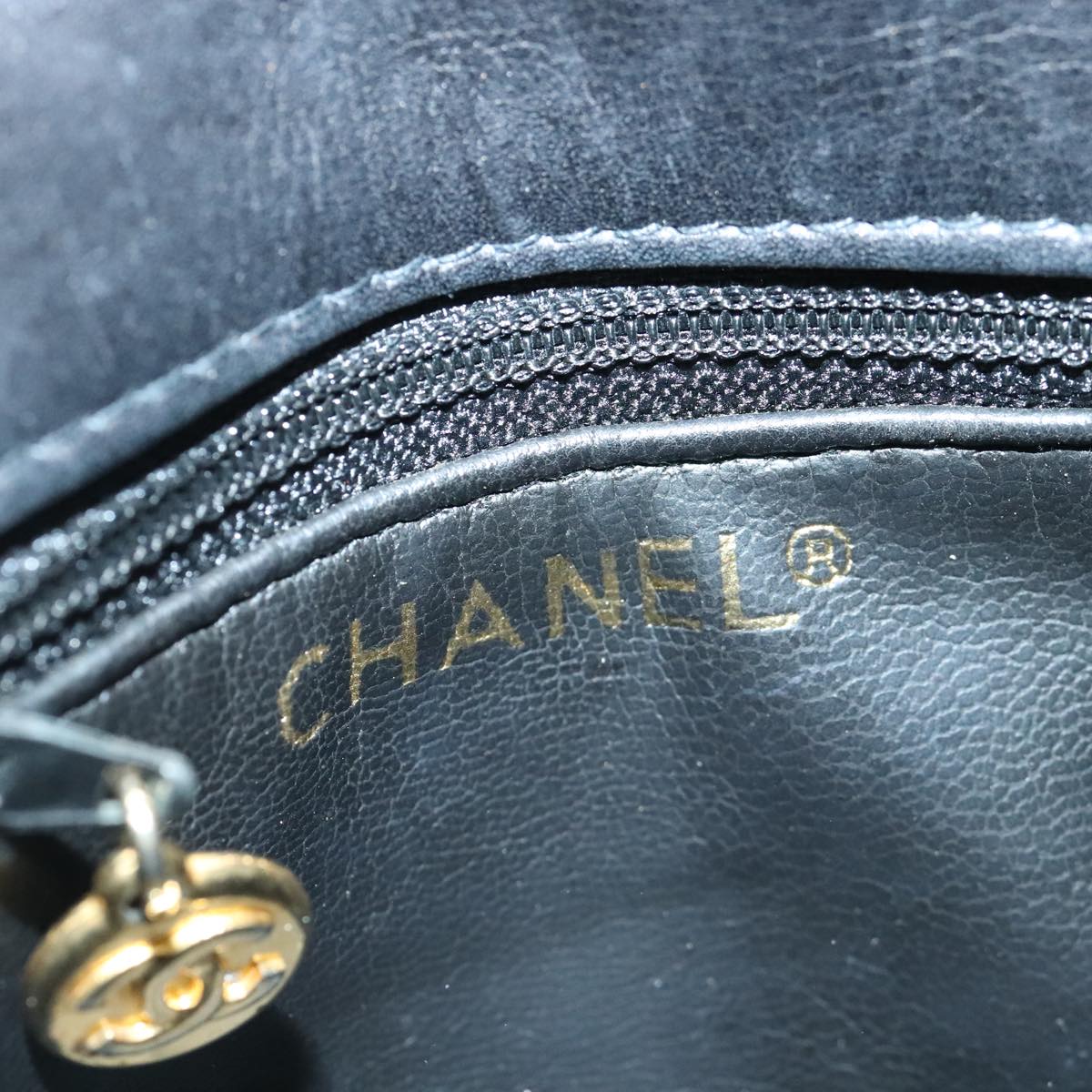 CHANEL Matelasse Waist bag Lamb Skin Black Gold CC bs18455