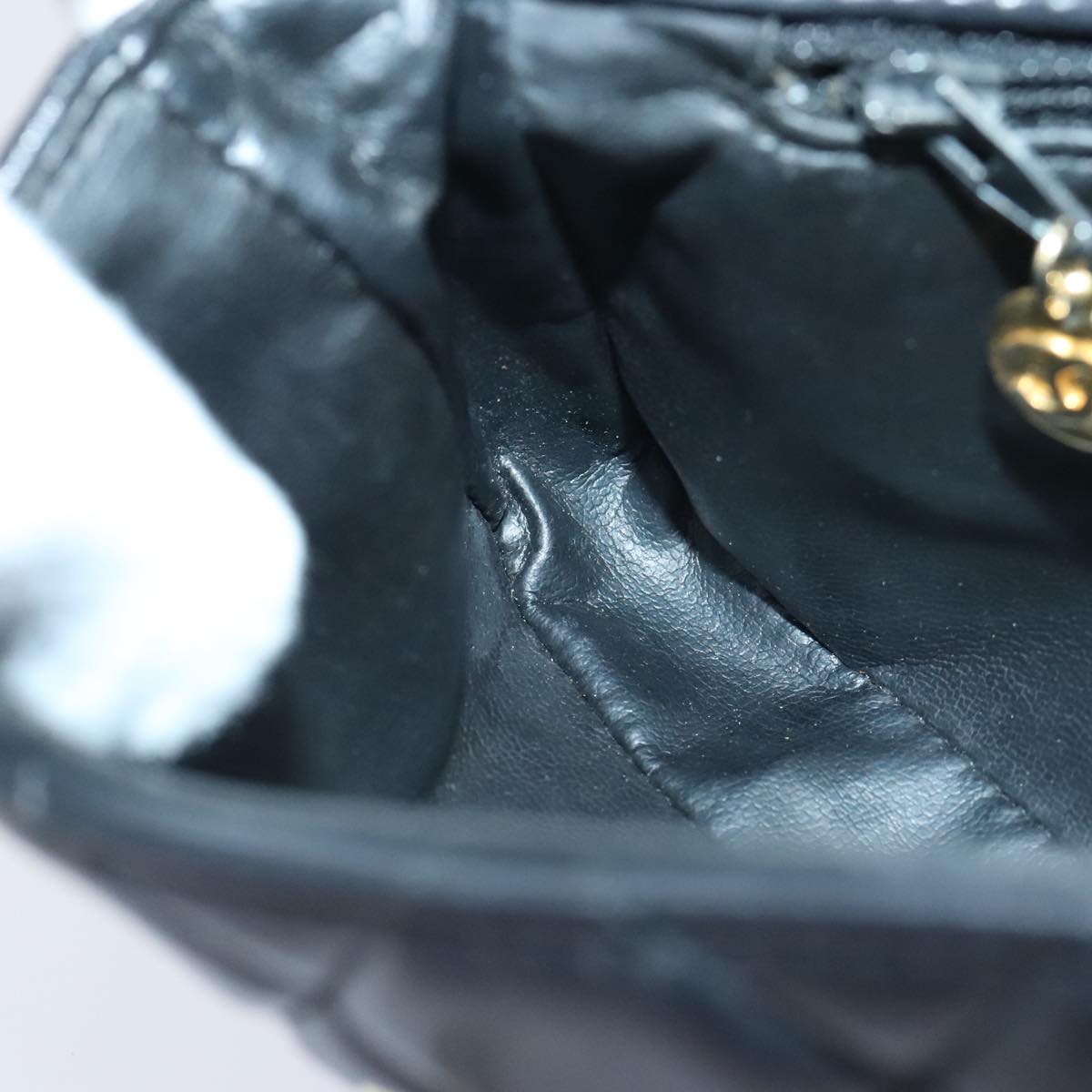 CHANEL Matelasse Waist bag Lamb Skin Black Gold CC bs18455
