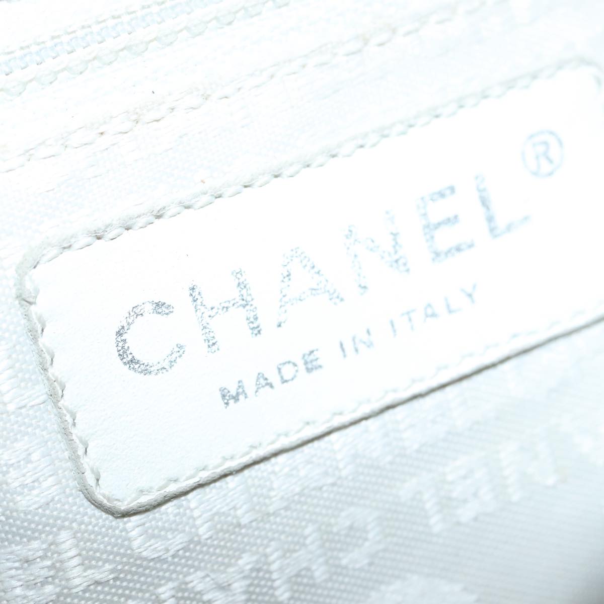 CHANEL COCO Mark Tote Bag Canvas Beige Silver CC bs18464