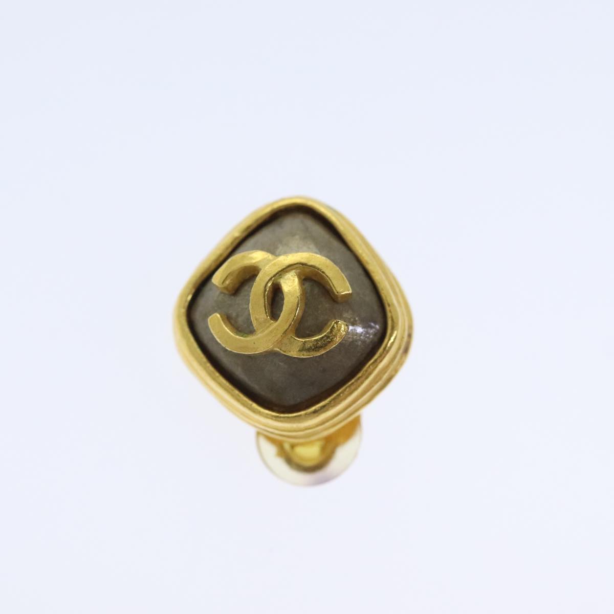CHANEL COCO Mark Earring metal Gold CC bs18469
