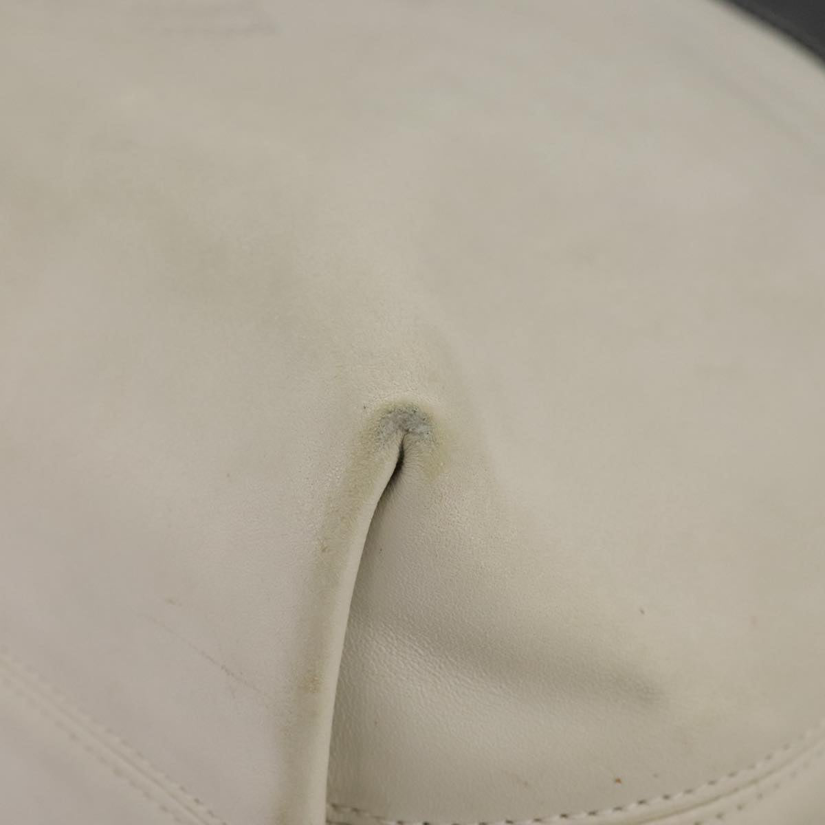CHANEL COCO Mark Tote Bag Leather White Black CC bs18647