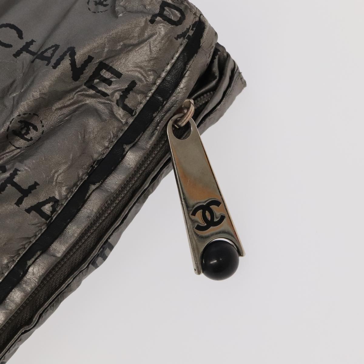 CHANEL Unlimited Tote Bag Nylon Silver CC bs18754