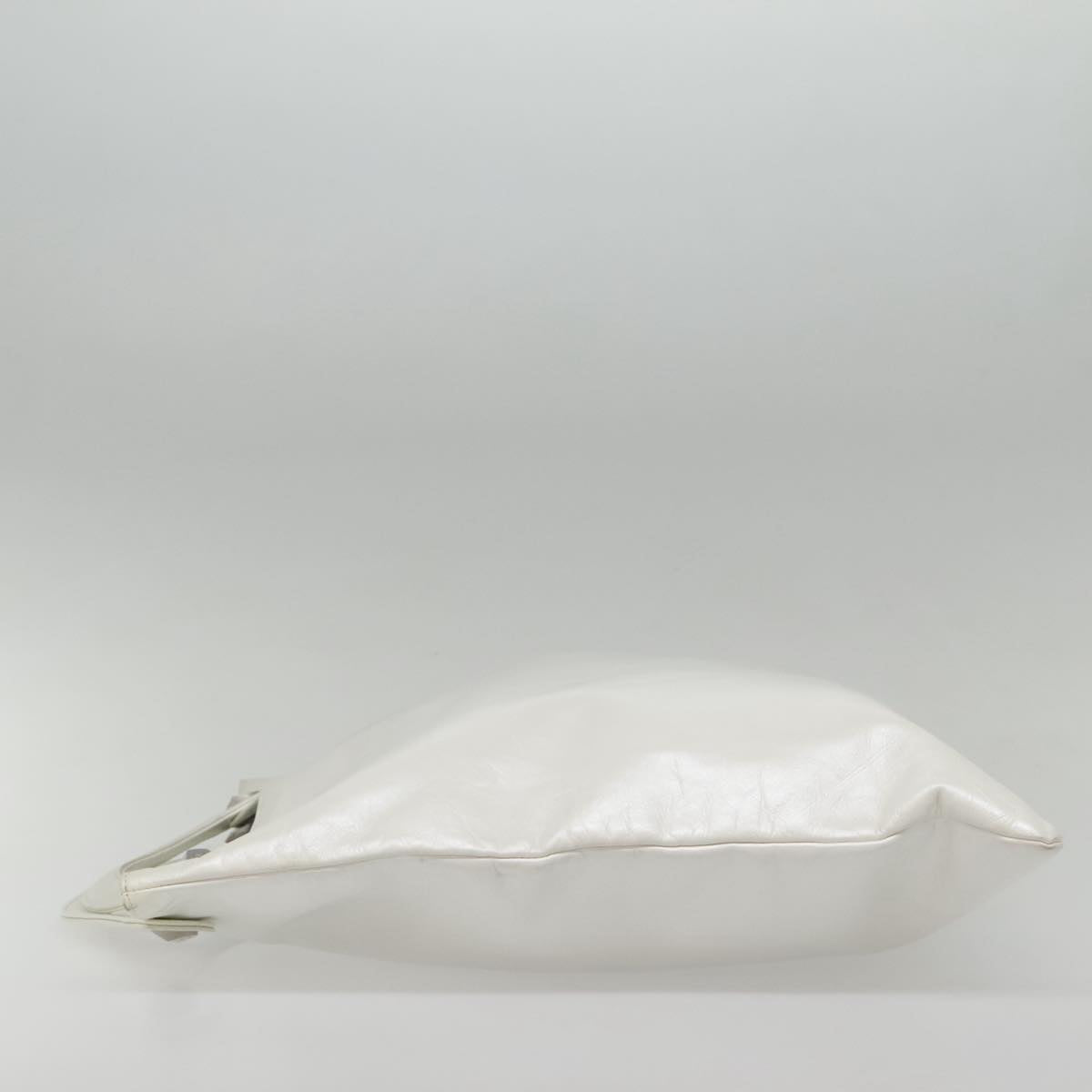 CHANEL Matelasse Hand Bag Leather White CC bs18834