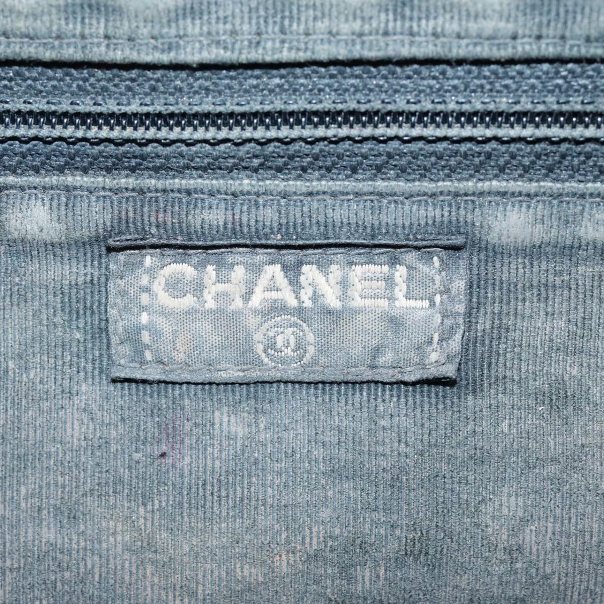 CHANEL Matelasse Hand Bag Caviar Skin Black Silver CC bs18836