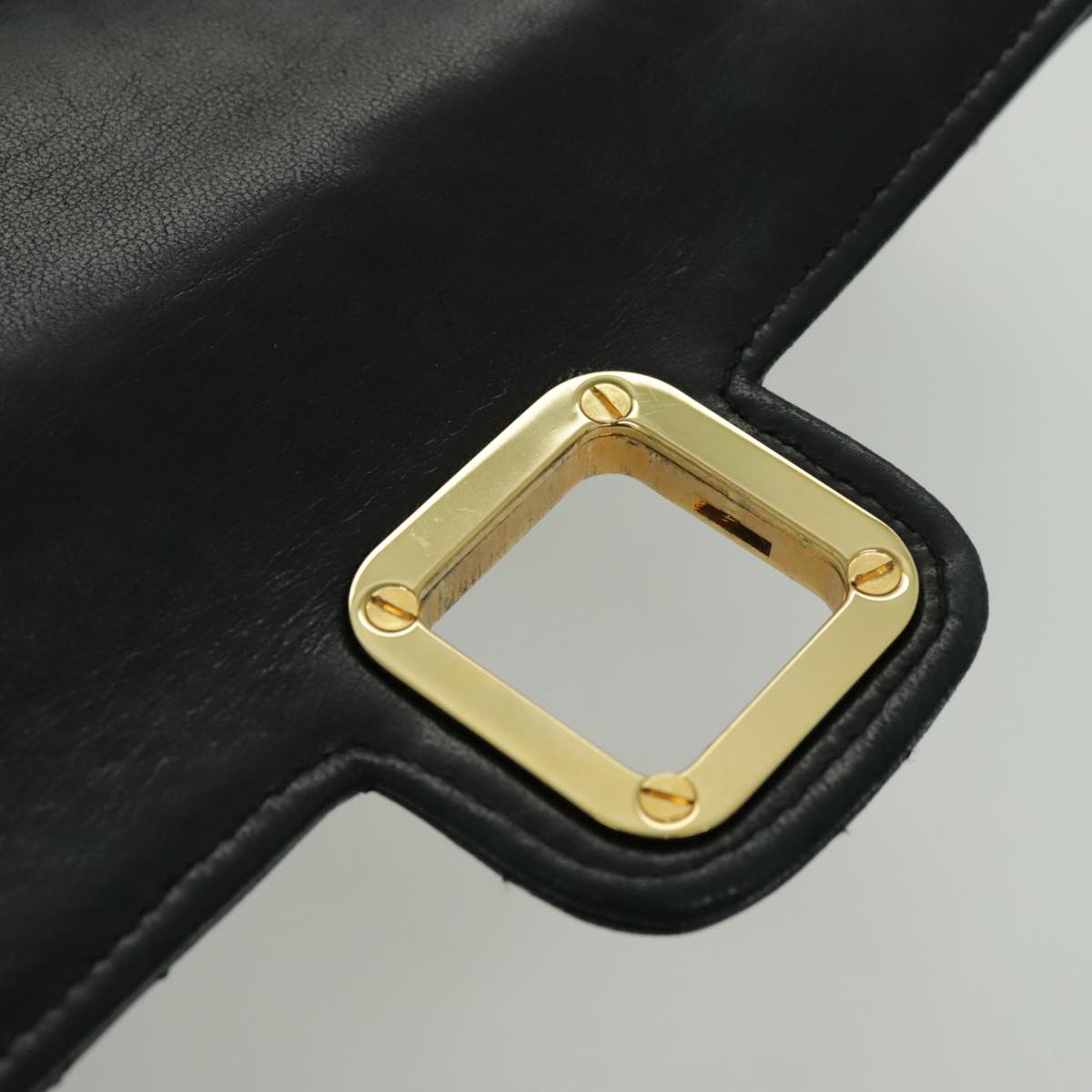 CHANEL Matelasse Shoulder Bag Lamb Skin Black Gold CC bs19046