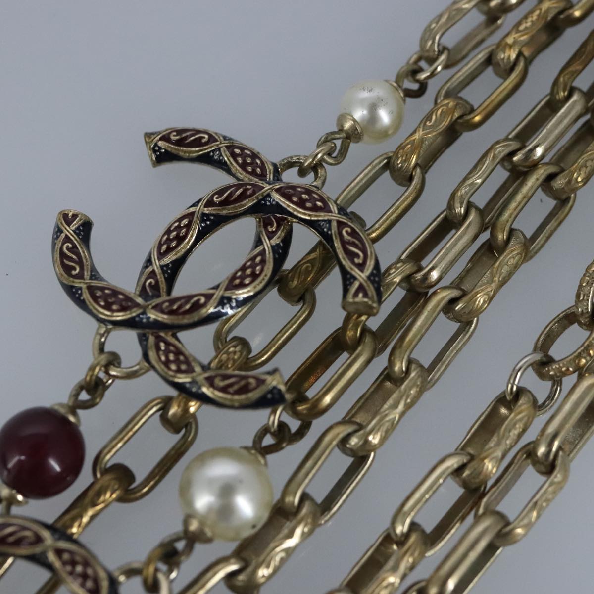 CHANEL Necklace metal Gold Tone CC bs19061