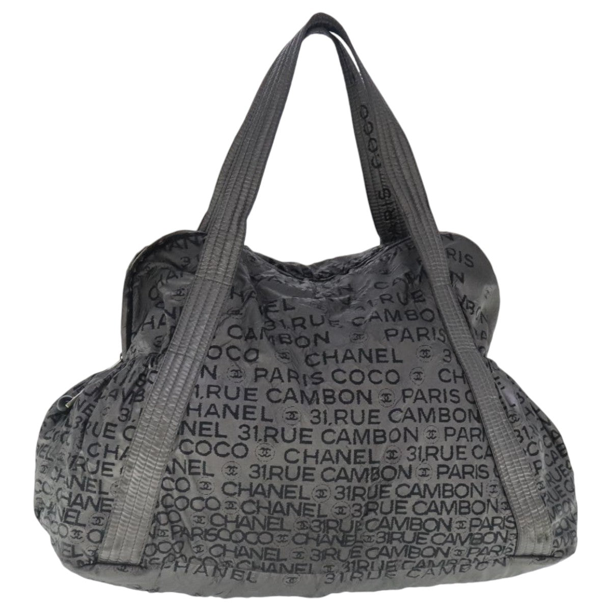 CHANEL Unlimited Tote Bag Nylon Silver CC bs19128