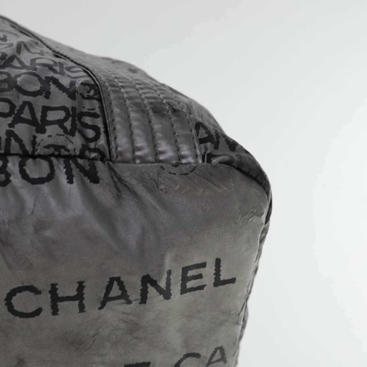 CHANEL Unlimited Tote Bag Nylon Silver CC bs19128