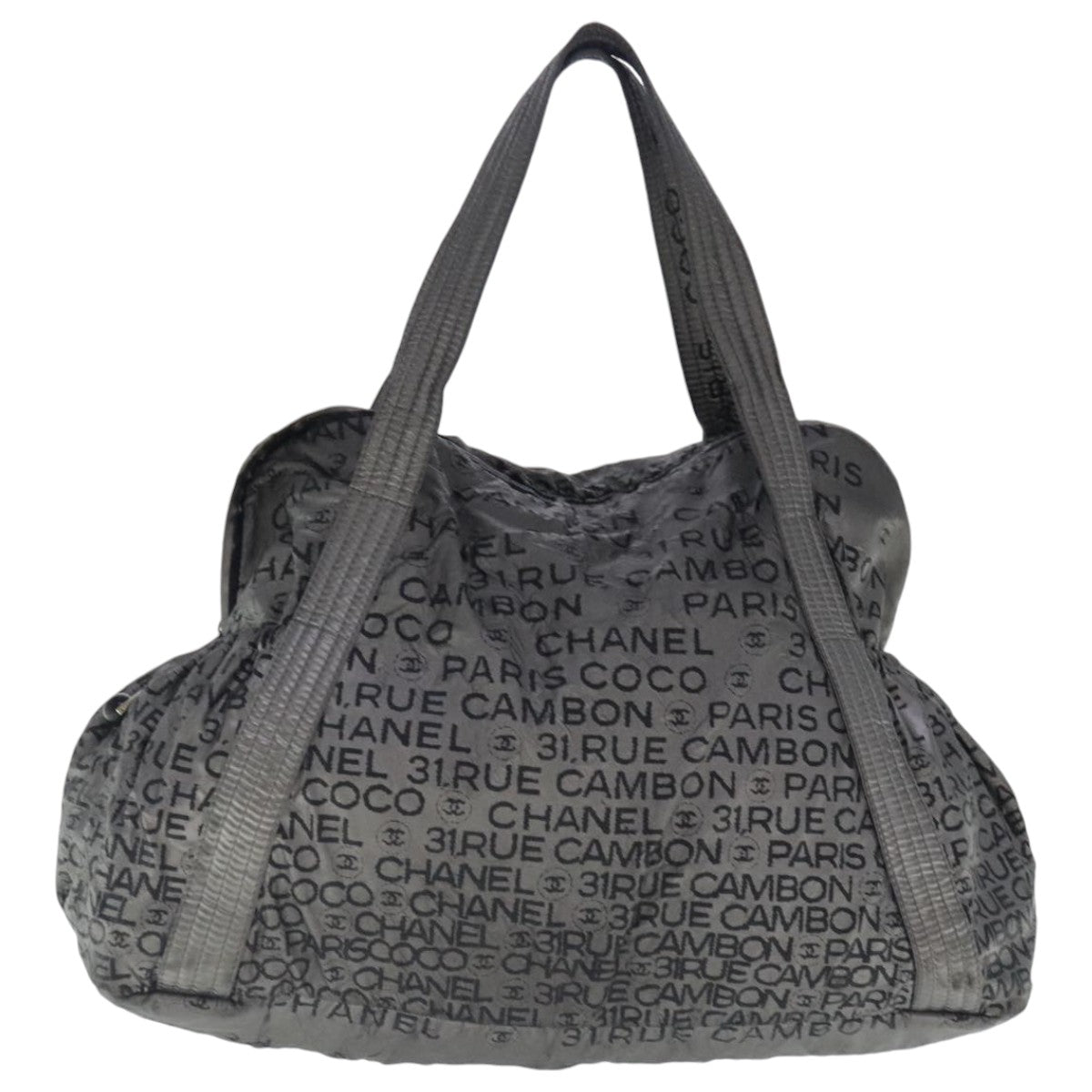CHANEL Unlimited Tote Bag Nylon Silver CC bs19128